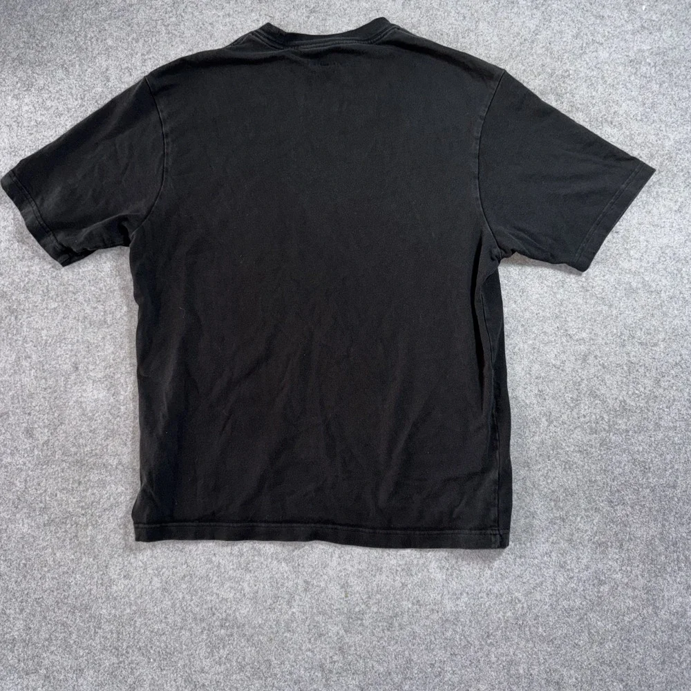 Jordan AJ1 Patch T-Shirt Medium Black Embroidered Sneaker Logo 100% Cotton